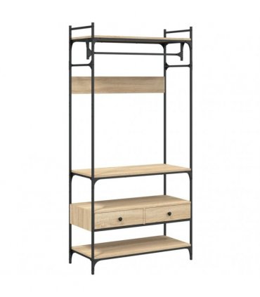 vidaXL Wardrobe with Drawers Sonoma Oak 89x39x184.5 cm Engineered Wood