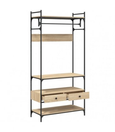 vidaXL Wardrobe with Drawers Sonoma Oak 89x39x184.5 cm Engineered Wood