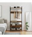 vidaXL Wardrobe with Shelf Old wood 89 x 39 x 184.5 cm Engineered wood