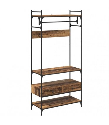 vidaXL Wardrobe with Shelf Old wood 89 x 39 x 184.5 cm Engineered wood