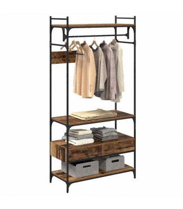 vidaXL Wardrobe with Shelf Old wood 89 x 39 x 184.5 cm Engineered wood