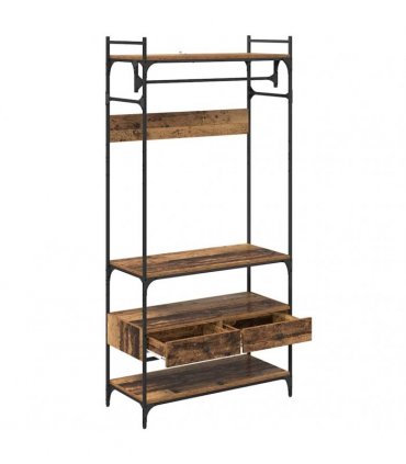 vidaXL Wardrobe with Shelf Old wood 89 x 39 x 184.5 cm Engineered wood