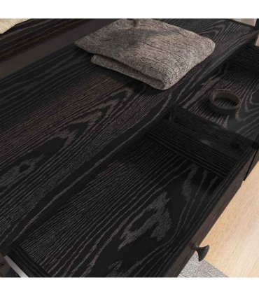 vidaXL Wardrobe Black oak 89 x 39 x 184.5 cm Engineered wood