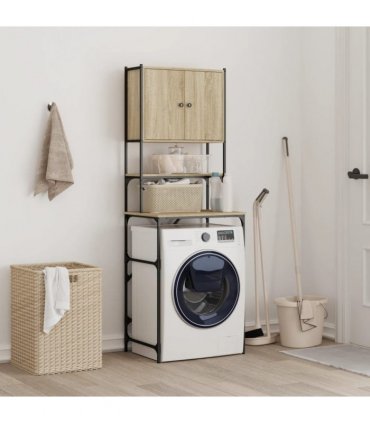 vidaXL Washing Machine Cabinet Sonoma Oak 68x48.5x194 cm