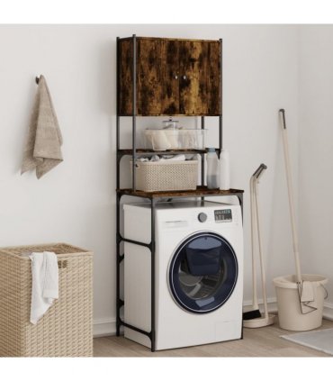 vidaXL Washing Machine Cabinet Smoked Oak 68x48.5x194 cm
