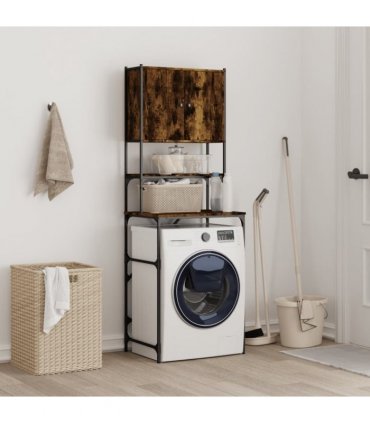 vidaXL Washing Machine Cabinet Smoked Oak 68x48.5x194 cm