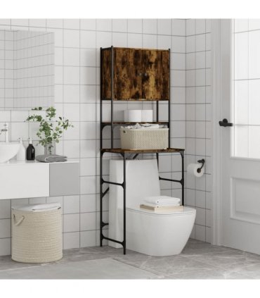 vidaXL Washing Machine Cabinet Smoked Oak 68x48.5x194 cm