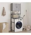 vidaXL Washing Machine Cabinet Grey Sonoma 68x48.5x194 cm