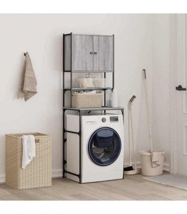 vidaXL Washing Machine Cabinet Grey Sonoma 68x48.5x194 cm