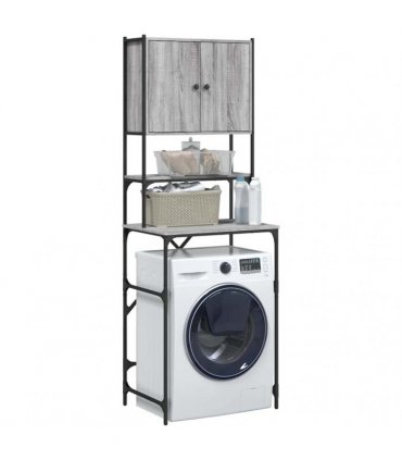 vidaXL Washing Machine Cabinet Grey Sonoma 68x48.5x194 cm