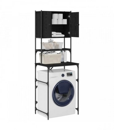 vidaXL Washing Machine Cabinet Black 0ak 68 x 48.5 x 194 cm — Colour: Black oak