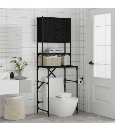 vidaXL Washing Machine Cabinet Black 0ak 68 x 48.5 x 194 cm — Colour: Black oak