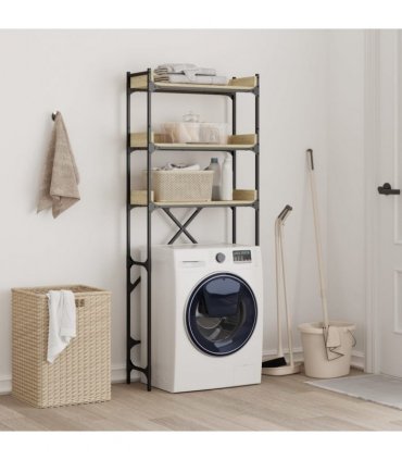 vidaXL Washing Machine Shelf Sonoma Oak 67x25x163 cm Engineered Wood