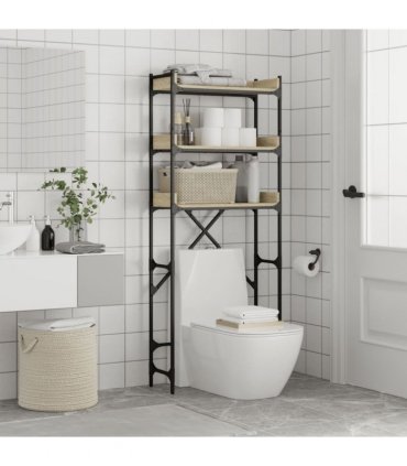 vidaXL Washing Machine Shelf Sonoma Oak 67x25x163 cm Engineered Wood