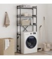 vidaXL Washing Machine Shelf Grey Sonoma 67x25x163 cm Engineered Wood