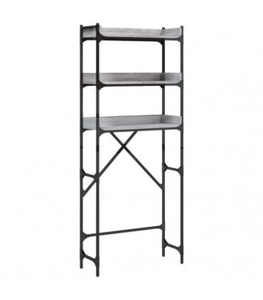 vidaXL Washing Machine Shelf Grey Sonoma 67x25x163 cm Engineered Wood