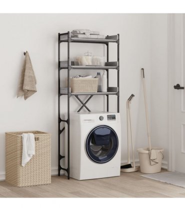 vidaXL Washing Machine Shelf Grey Sonoma 67x25x163 cm Engineered Wood