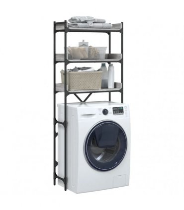 vidaXL Washing Machine Shelf Grey Sonoma 67x25x163 cm Engineered Wood