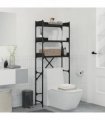vidaXL Washing Machine Shelf with Shelf Black 0ak 67 x 25 x 163 cm — Colour: Black oak