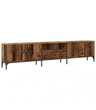 vidaXL TV Cabinet with Drawer Old Wood 200x25x44 cm Engineered Wood