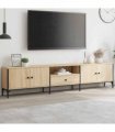 vidaXL TV Cabinet with Drawer Sonoma Oak 200x25x44 cm Engineered Wood