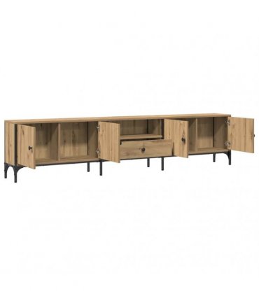 vidaXL TV Cabinet with Drawer Artisan Oak 200x25x44 cm Engineered Wood