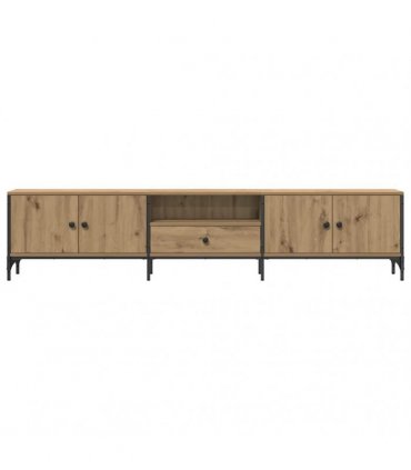 vidaXL TV Cabinet with Drawer Artisan Oak 200x25x44 cm Engineered Wood