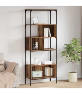 vidaXL Bookcase Old Wood 76 x 33 x 188.5 cm Engineered Wood