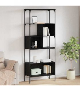 vidaXL Bookcase Black Oak 76 x 33 x 188.5 cm Engineered Wood