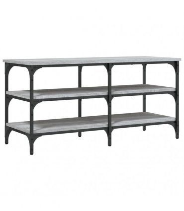 vidaXL Shoe Bench Grey Sonoma 100x38.5x49 cm Engineered Wood — Size: 100 x 38.5 x 49 cm