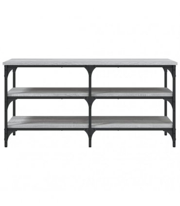 vidaXL Shoe Bench Grey Sonoma 100x38.5x49 cm Engineered Wood — Size: 100 x 38.5 x 49 cm