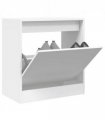 vidaXL Shoe Cabinet White 60x34x63.5 cm Engineered Wood — Size: 60 x 34 x 63.5 cm