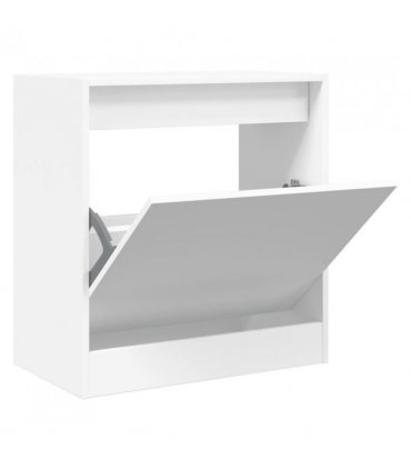 vidaXL Shoe Cabinet White 60x34x63.5 cm Engineered Wood — Size: 60 x 34 x 63.5 cm