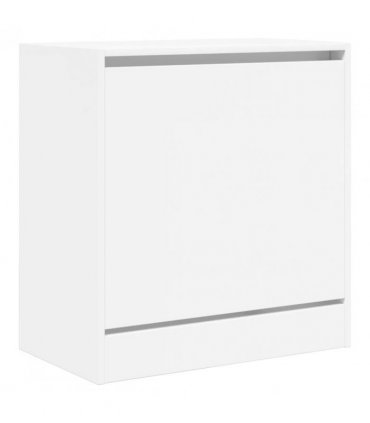 vidaXL Shoe Cabinet White 60x34x63.5 cm Engineered Wood — Size: 60 x 34 x 63.5 cm
