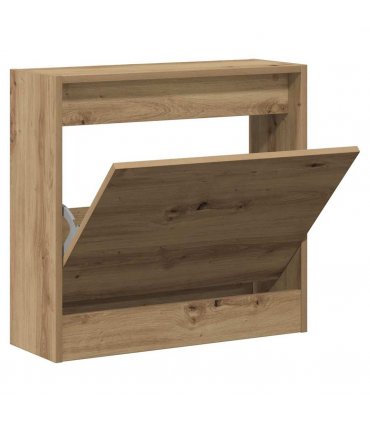 vidaXL Shoe Cabinet Artisan Oak 60 x 21 x 57 cm Engineered Wood