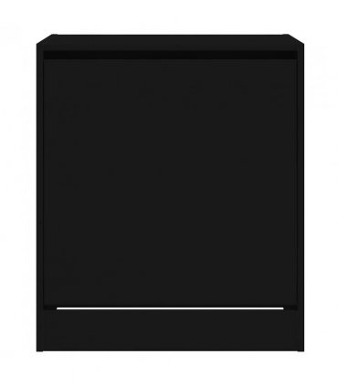 vidaXL Shoe Cabinet | Black | Engineered wood | Compact | Shoe Cabinet — Size: 60 x 42 x 69 cm
