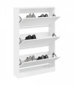vidaXL Shoe Cabinet White 80x21x125.5 cm Engineered Wood — Size: 80 x 21 x 125.5 cm