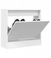 vidaXL Shoe Cabinet White 60x21x57 cm Engineered Wood — Size: 60 x 21 x 57 cm