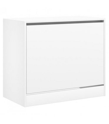 vidaXL Shoe Cabinet White 80x42x69 cm Engineered Wood — Size: 80 x 42 x 69 cm