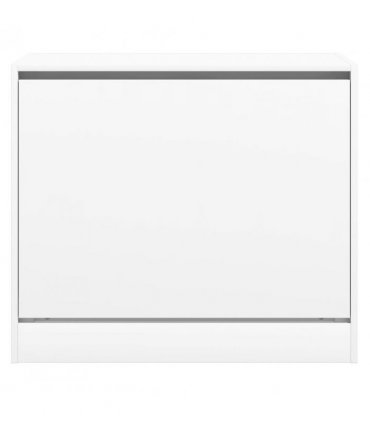 vidaXL Shoe Cabinet White 80x42x69 cm Engineered Wood — Size: 80 x 42 x 69 cm