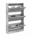 vidaXL Shoe Cabinet Concrete Grey 80x21x125.5 cm Engineered Wood — Size: 80 x 21 x 125.5 cm