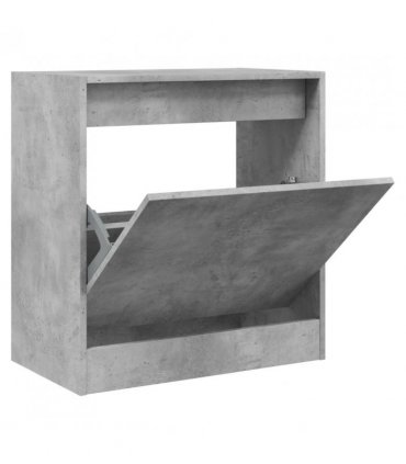 vidaXL Shoe Cabinet Concrete Grey 60x34x63.5 cm Engineered Wood — Size: 60 x 34 x 63.5 cm