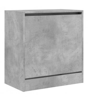 vidaXL Shoe Cabinet Concrete Grey 60x34x63.5 cm Engineered Wood — Size: 60 x 34 x 63.5 cm