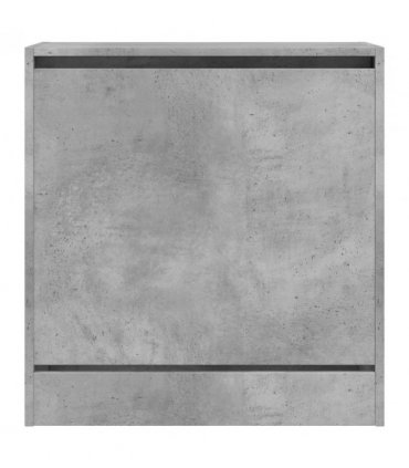 vidaXL Shoe Cabinet Concrete Grey 60x34x63.5 cm Engineered Wood — Size: 60 x 34 x 63.5 cm