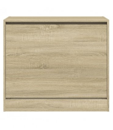 vidaXL Shoe Cabinet Sonoma Oak 80x42x69 cm Engineered Wood — Size: 80 x 42 x 69 cm