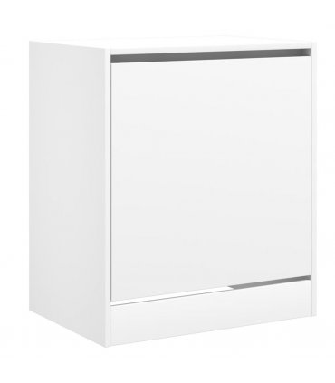 vidaXL Shoe Cabinet White 60x42x69 cm Engineered Wood — Size: 60 x 42 x 69 cm