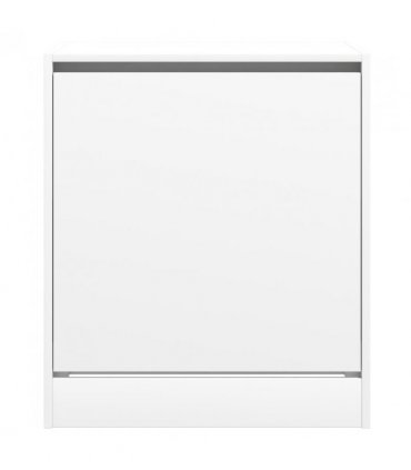 vidaXL Shoe Cabinet White 60x42x69 cm Engineered Wood — Size: 60 x 42 x 69 cm