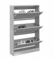 vidaXL Shoe Cabinet Grey Sonoma 80x21x125.5 cm Engineered Wood — Size: 80 x 21 x 125.5 cm