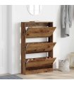 vidaXL Shoe Cabinet Old Wood 80 x 21 x 125.5 cm Engineered Wood