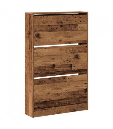 vidaXL Shoe Cabinet Old Wood 80 x 21 x 125.5 cm Engineered Wood